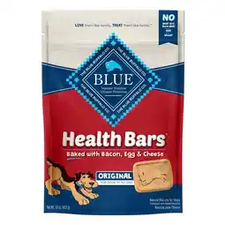 Walmart Blue Buffalo Blue Bacon, Egg and Cheese Flavor Health Bars Natural Crunchy Dog Biscuits, 16 oz offer