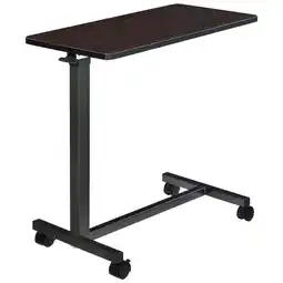 Walmart Mobile Overbed Table with H-Base, Walnut Laminate Tabletop offer