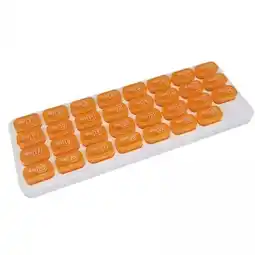 Walmart TOOYFUL 2xPill Box Organizer Dispenser Case Container Storage Monthly Orange offer