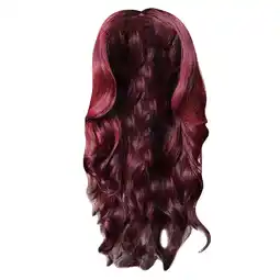 Walmart yelldesk Deals Wig Women's Wine Red Long Curly Hair Large Wig Headcover offer