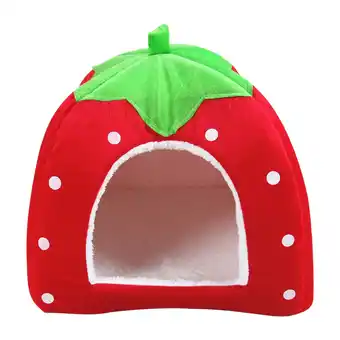 Walmart Pet Supplies Winter Indoor House House Padded House Folding Yurt Strawberry Tent offer