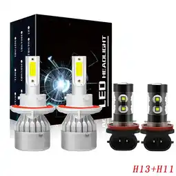 Walmart For Ford Focus 2008 2009 2010 2011 Combo LED Headlight Bulbs Kit H13 High/Low+H11 FogLight offer