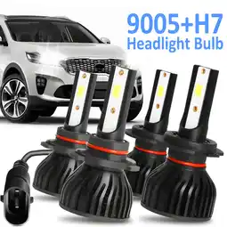 Walmart For Kia Sorento 2019 2020 9005+H7 LED Headlight High Low Beam Bulbs Kit 6000K White Super Bright 4x offer