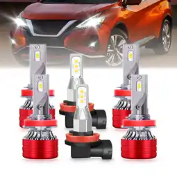 Walmart FZPJJNB For Nissan Murano 2015-2018 6X LED Headlight Bulbs High Low Beam Fog Light White F5HQC offer