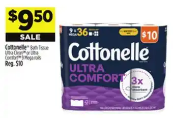 Dollar General Cottonelle Bath Tissue Ultra Clean or Ultra Comfort offer