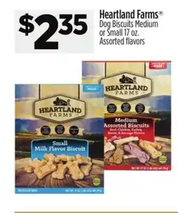 Dollar General Heartland Farms Dog Biscuits Medium or Small offer