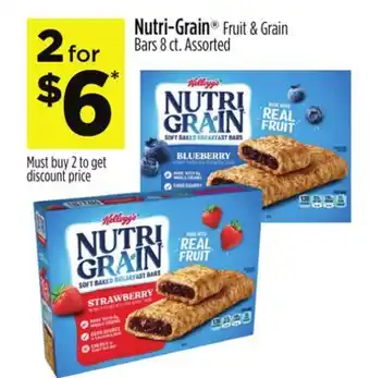 Dollar General Nutri-Grain Fruit & Grain Bars offer