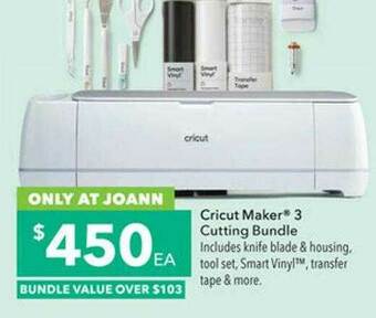 JOANN Cricut Maker 3 Cutting Bundle offer