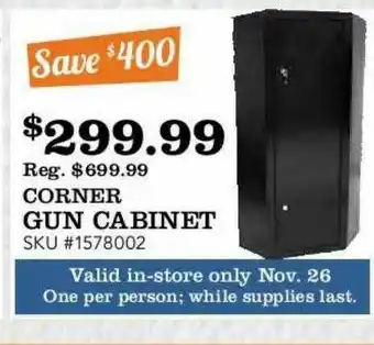 Corner Gun Cabinet