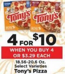 IGA Tony's Pizza offer