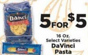 IGA DaVinci Pasta 16 oz offer