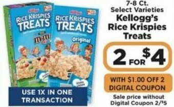 IGA Kellogg's Rice Krispies Treats offer