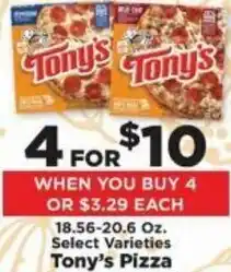 IGA Tony's Pizza 18.56-20.6 oz offer