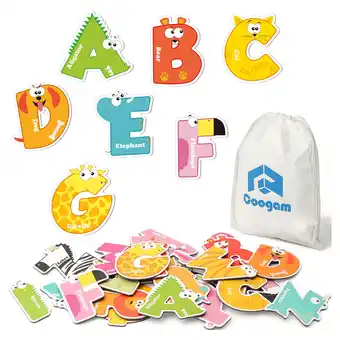 Walmart Coogam Magnetic Letters 26Pcs Jumbo Alphabet Fridge Magnets Educational Toy Set for 3 Years Old offer