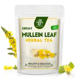 Walmart Herbal Mullein Tea, Mullein Leaf Tea - 28 Bags Detox Tea, Caffeine Free offer