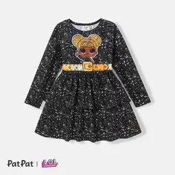 Walmart L.O.L. SURPRISE! Girls Dress Graphic Long Sleeves Birthday Wedding Party Outfits for Kids Sizes 3-10 offer