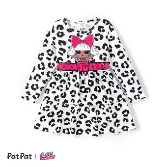 Walmart L.O.L. SURPRISE! Girls Dress Graphic Long Sleeves Birthday Wedding Party Outfits for Kids Sizes 3-10 offer