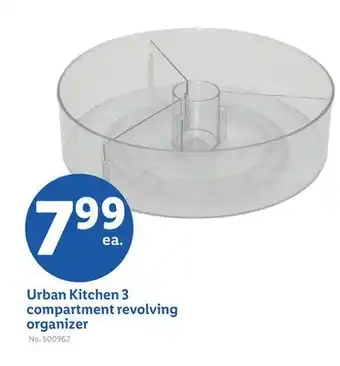 Lidl Urban Kitchen 3 compartment revolving organizer offer