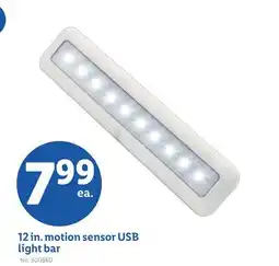 Lidl 12 in. motion sensor USB light bar offer