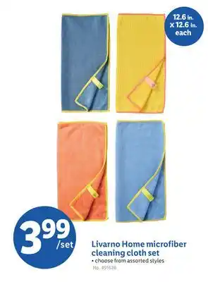 Lidl Livarno Home microfiber cleaning cloth set offer