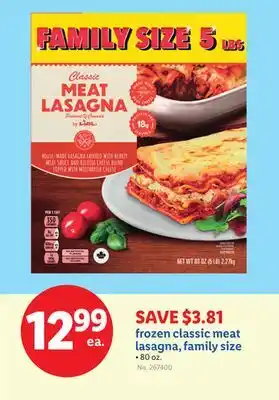 Lidl frozen classic meat lasagna, family size offer