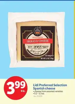 Lidl Lidl Preferred Selection Spanish cheese offer