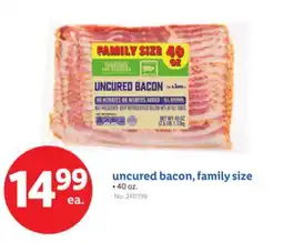 Lidl uncured bacon, family size offer