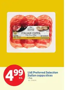 Lidl Lidl Preferred Selection Italian coppa slices offer