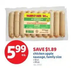 Lidl chicken apple sausage, family size offer