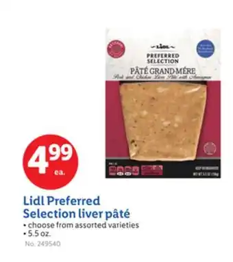 Lidl Lidl Preferred Selection liver pâté offer