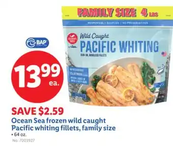 Lidl Ocean Sea frozen wild caught Pacific whiting fillets, family size offer