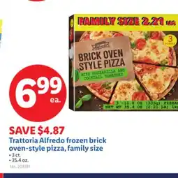 Lidl Trattoria Alfredo frozen brick oven-style pizza, family size offer