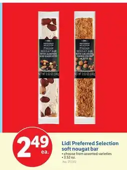 Lidl Lidl Preferred Selection soft nougat bar offer