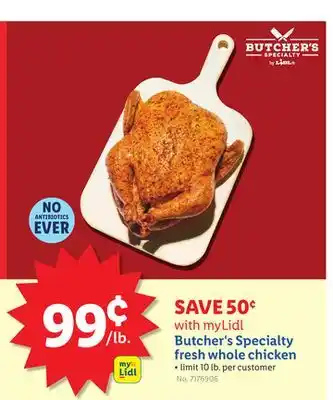 Lidl Butcher's Specialty fresh whole chicken offer