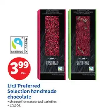 Lidl Lidl Preferred Selection handmade chocolate offer