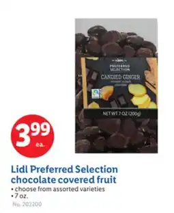 Lidl Lidl Preferred Selection chocolate covered fruit offer