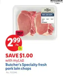 Lidl Butcher's Specialty fresh pork loin chops offer