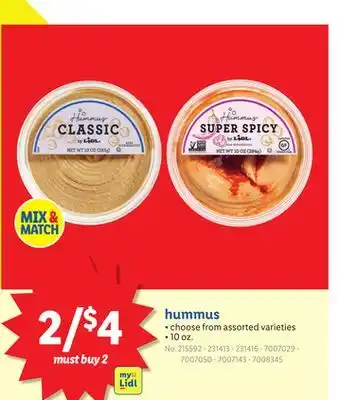 Lidl hummus offer