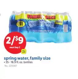 Lidl Spring water, family size offer