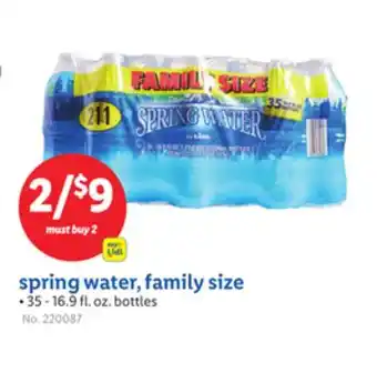 Lidl Spring water, family size offer