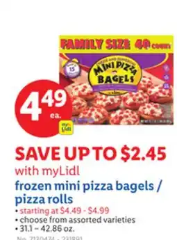 Lidl frozen mini pizza bagels/pizza rolls offer