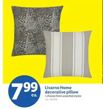 Lidl Livarno Home decorative pillow offer