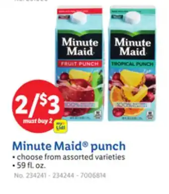 Lidl Minute Maid punch offer