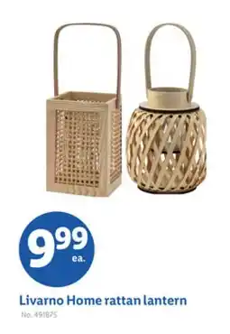 Lidl Livarno Home rattan lantern offer