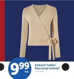 Lidl Esmara ladies' faux wrap sweater offer