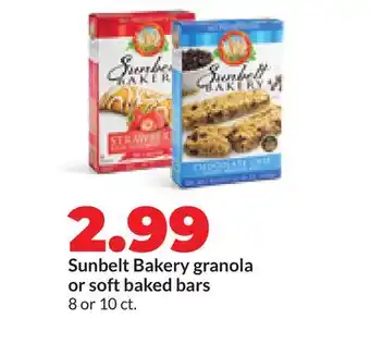 Hy-Vee Sunbelt Bakery granola or soft baked bars offer