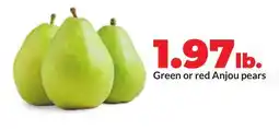 Hy-Vee Green or red Anjou pears offer