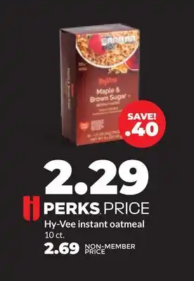 Hy-Vee Hy-Vee instant oatmeal offer