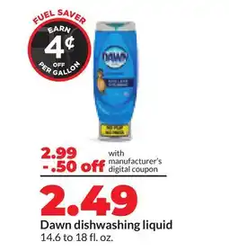 Hy-Vee Dawn dishwashing liquid offer