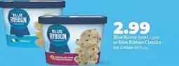 Hy-Vee Blue Bunny twist 1 pint or Blue Ribbon Classics ice cream 48 fl. oz offer